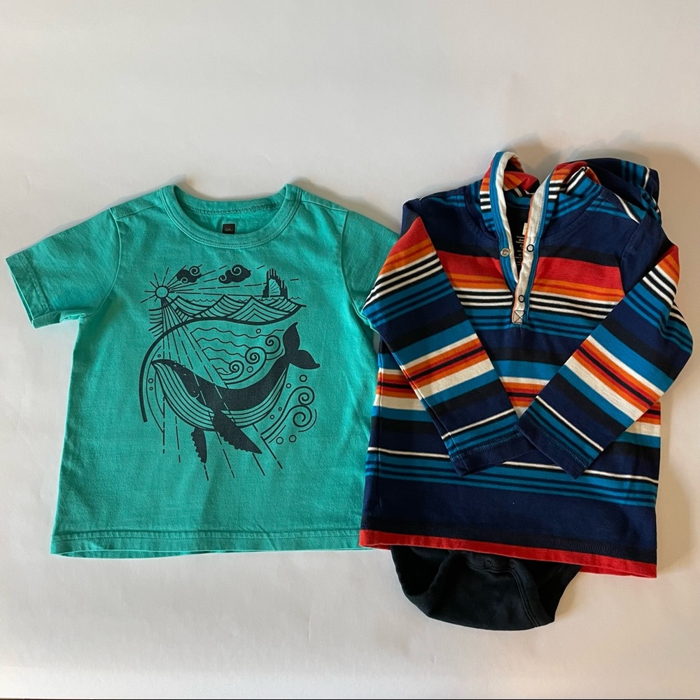 Tea Collection Cotton, Bundle of 2 Shirts, 18-24 months
